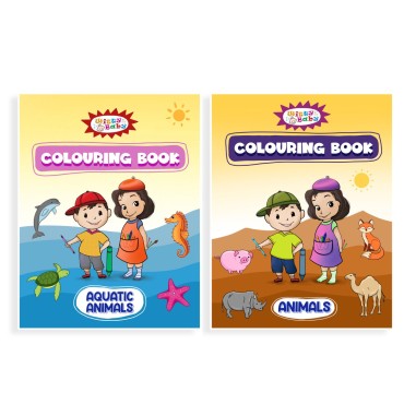 JUMBO A4 SIZE 16 Pages Each Colouring Books (Set of 2) For Kids 2 to 7 Years 