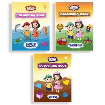 Jumbo A4 size Colouring Books For Kids 2 to 6 Years Colouring Painting Gifting 16 Pages Each (Set of 3)