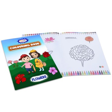 Jumbo A4 Size Colouring Books For Kids 2 to 6 Years Colouring Painting Gifting 16 Pages Each (Set of 4) 