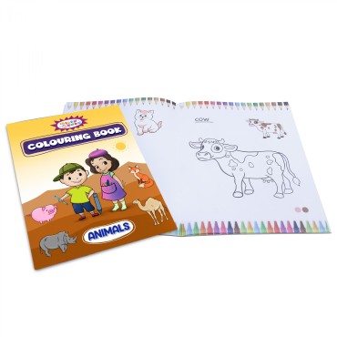  JUMBO A4 SIZE 16 Pages Each Colouring Books (Set of 8) For Kids 2 to 7 Years