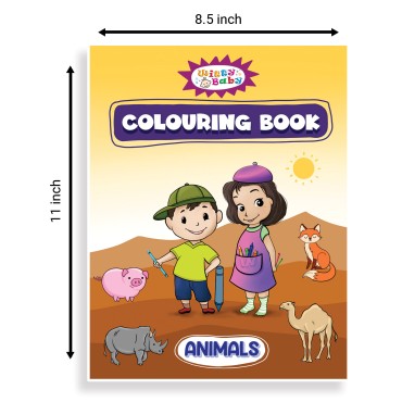 JUMBO A4 Size 16 Pages Animals Colouring Book For Kids 2 to 7 Years