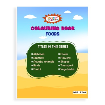 JUMBO A4 Size 16 Pages Food Colouring Book For Kids 2 to 7 Years