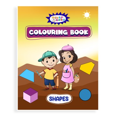 JUMBO A4 Size 16 Pages Shapes Colouring Book For Kids 2 to 7 Years