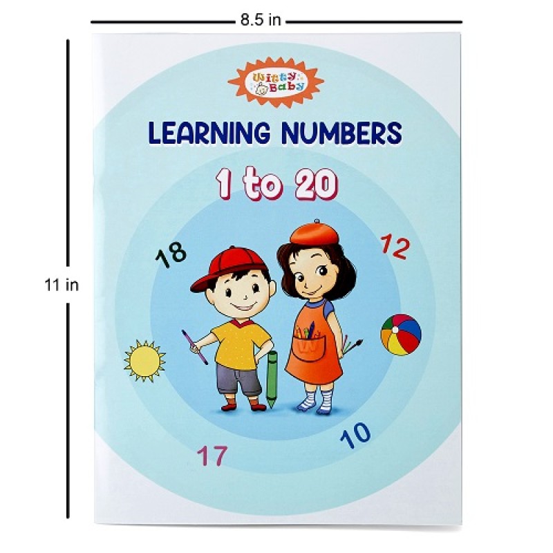 JUMBO A4 Size 1 To 20  Numbers Learning Book for Kids For Kids 2 to 6 Years  
